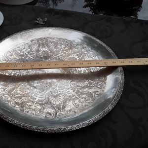 Vintage Large Beautiful Silver Service Tray